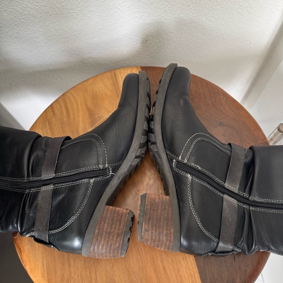 Pikolinos Le Mans 838-9629 Black Leather Combat Moto Boots Heeled Fall Winter - Picture 11 of 16